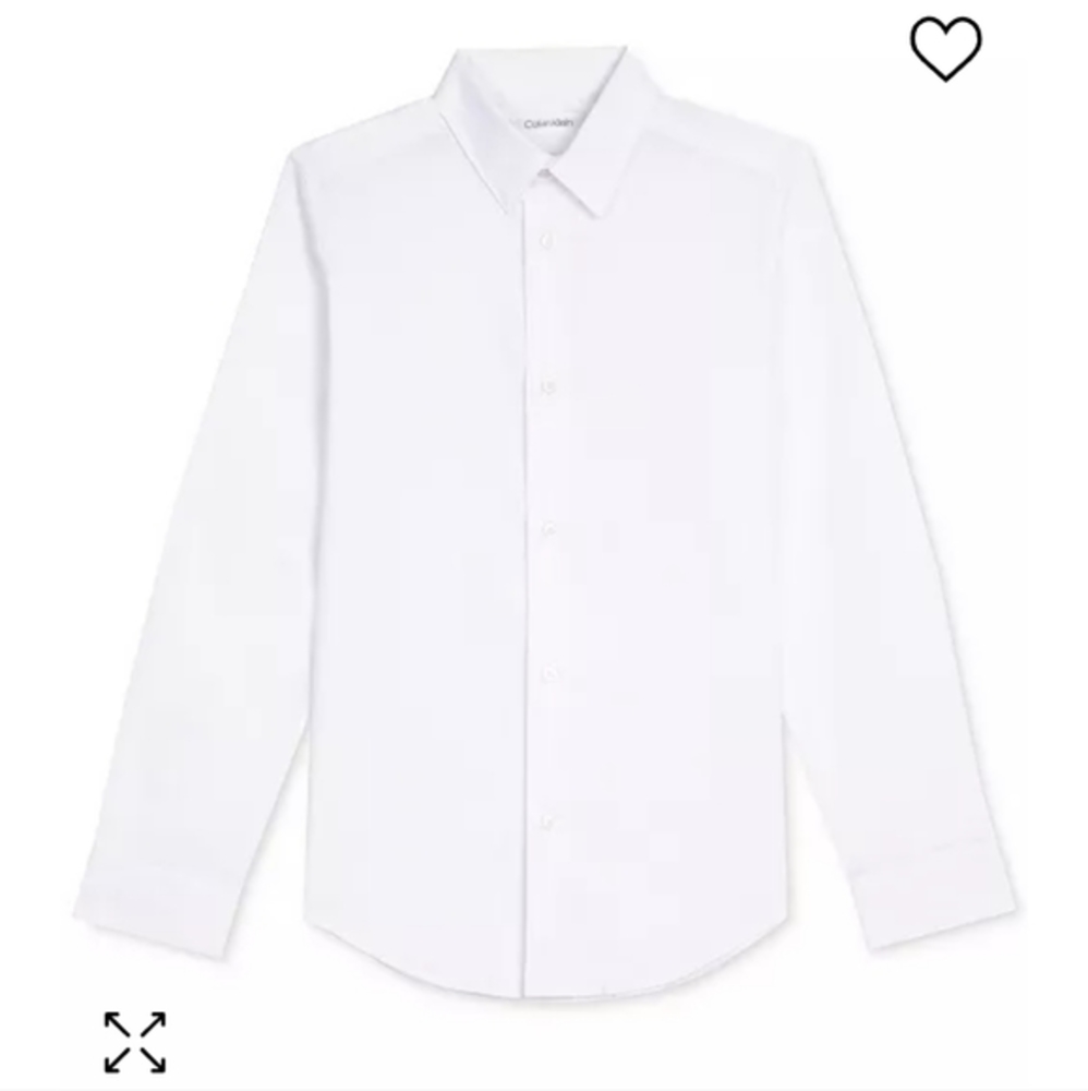 Calvin Klein Kids Crisp White Button Down Shirt